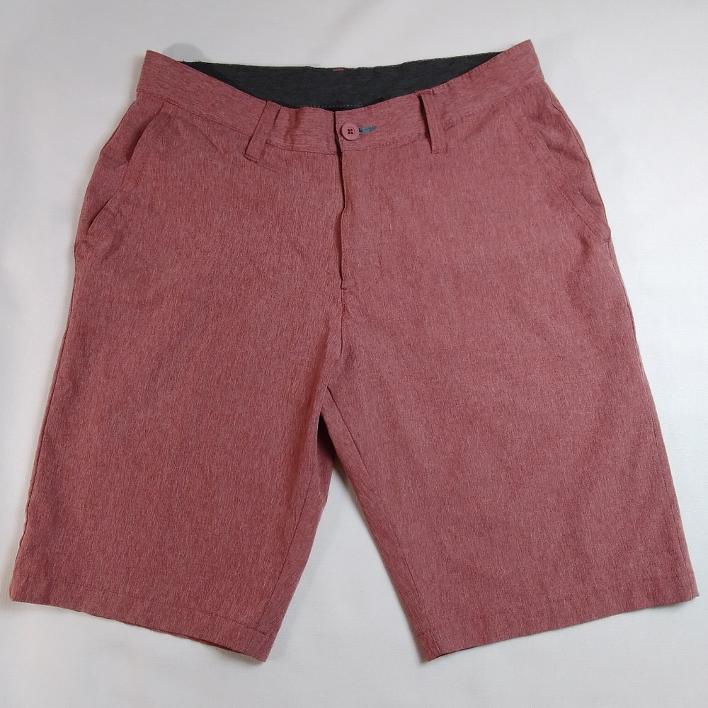 Burnside Red Heathered Golf SHORTS Mens Size 30 Stretch Land and Sea